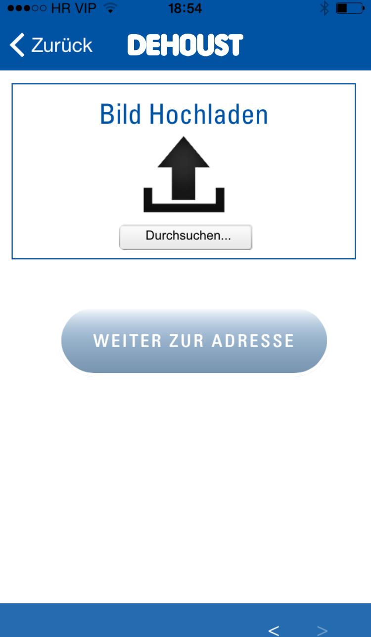 Dehoust App Bilder Hochladen