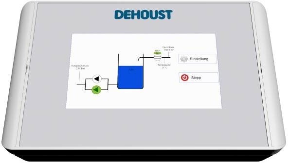 Die neue Steuerung „DehoustConnect“ macht die Einstellung und Überwachung einfach: Durch den 7“-Touchscreen mit grafischer Anzeige ist die Bedienung so intuitiv wie bei einem Smartphone.