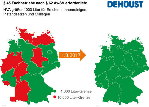 Heizöltankanlagen dürfen zukünftig nur von Fachbetrieben nach Wasserrecht instandgesetzt und errichtet werden.